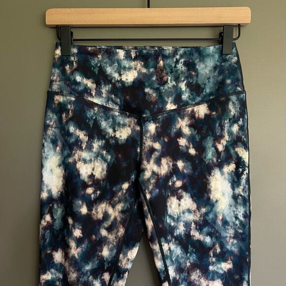 L'urv Solar System 7/8 Legging Size Small Blue White Abstract High Waist Workout - Picture 4 of 16
